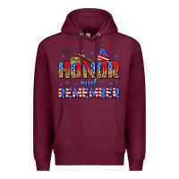 Burgundy honor and remember Premium Hoodie - Zillion Design Studio