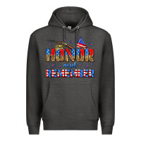 Charcoal Heather honor and remember Premium Hoodie - Zillion Design Studio