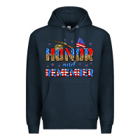 Navy honor and remember Premium Hoodie - Zillion Design Studio