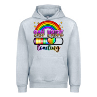 Heather Grey gay pride loading Urban Hoodie - Zillion Design Studio