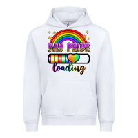 White gay pride loading Urban Hoodie - Zillion Design Studio