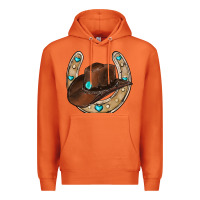 Carrot horseshoe cowboy hat Premium Hoodie - RanaPortraitStore