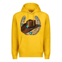 Lemon horseshoe cowboy hat Premium Hoodie - RanaPortraitStore