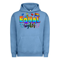 Pigment Pebble Blue equal rights Urban Hoodie - Zillion Design Studio