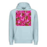 Blue Mist Breast Cancer with Ribbon and Butterfly Premium Hoodie - texasbilliewilder