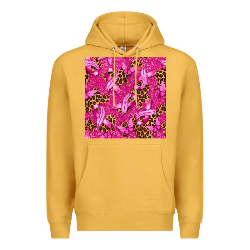 Breast Cancer With Ribbon And Butterfly Premium Hoodie by texasbilliewilder | Teevron