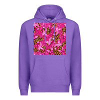 Purple Breast Cancer with Ribbon and Butterfly Premium Hoodie - texasbilliewilder