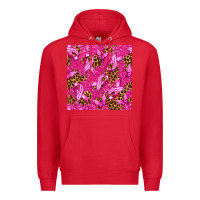 Red Breast Cancer with Ribbon and Butterfly Premium Hoodie - texasbilliewilder