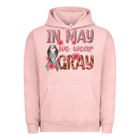 Pigment Salmon In May We Wear Gray Urban Hoodie - texasbilliewilder