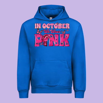 In October We Wear Pink Urban Hoodie Designed By Texasbilliewilder