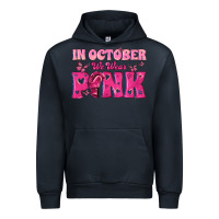 Navy In October We Wear Pink Urban Hoodie - texasbilliewilder