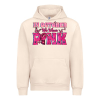 Sandshell In October We Wear Pink Urban Hoodie - texasbilliewilder