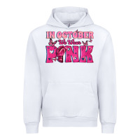 White In October We Wear Pink Urban Hoodie - texasbilliewilder
