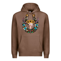 Chestnut western horseshoe skull Premium Hoodie - RanaPortraitStore