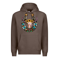 Coffee western horseshoe skull Premium Hoodie - RanaPortraitStore