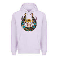 Lilac western horseshoe skull Premium Hoodie - RanaPortraitStore