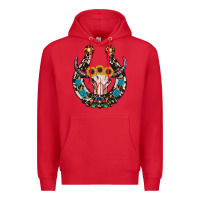 Red western horseshoe skull Premium Hoodie - RanaPortraitStore
