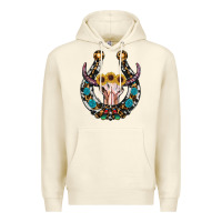 Sandshell western horseshoe skull Premium Hoodie - RanaPortraitStore