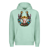 Seafoam western horseshoe skull Premium Hoodie - RanaPortraitStore