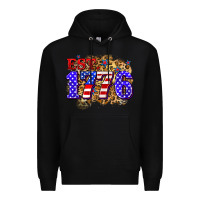 Black est. 1776 4th of july Premium Hoodie - Zillion Design Studio