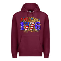 Burgundy est. 1776 4th of july Premium Hoodie - Zillion Design Studio
