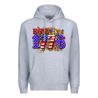 Heather Grey est. 1776 4th of july Premium Hoodie - Zillion Design Studio
