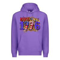 Purple est. 1776 4th of july Premium Hoodie - Zillion Design Studio
