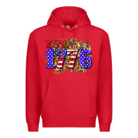 Red est. 1776 4th of july Premium Hoodie - Zillion Design Studio