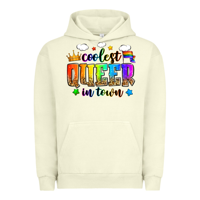 Coolest Queer In Town Urban Hoodie by Zillion Design Studio | Teevron