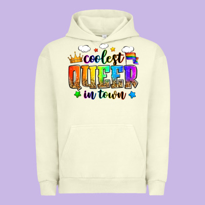 Coolest Queer In Town Urban Hoodie Designed By Zillion Design Studio
