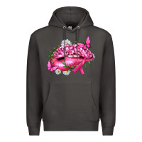 Smoke Breast Cancer with Ribbon Pink Lips Premium Hoodie - texasbilliewilder