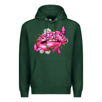 Sports Green Breast Cancer with Ribbon Pink Lips Premium Hoodie - texasbilliewilder