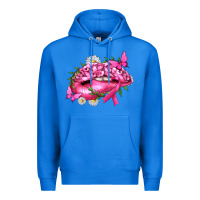 True Royal Breast Cancer with Ribbon Pink Lips Premium Hoodie - texasbilliewilder