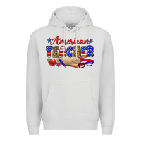 Dove Grey American teacher Premium Hoodie - Zillion Design Studio