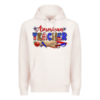 Pale Pink American teacher Premium Hoodie - Zillion Design Studio