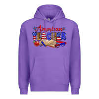 Purple American teacher Premium Hoodie - Zillion Design Studio