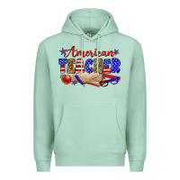 Seafoam American teacher Premium Hoodie - Zillion Design Studio