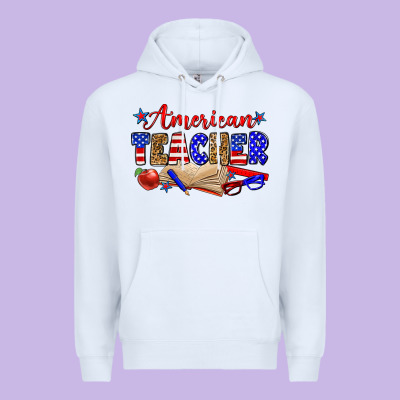 American Teacher Premium Hoodie Designed By Zillion Design Studio