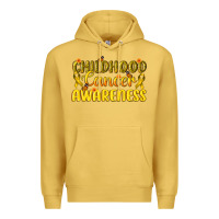 Antique Gold Childhood Cancer Awareness Premium Hoodie - texasbilliewilder