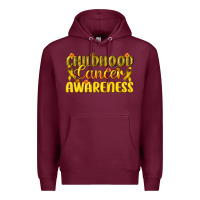 Burgundy Childhood Cancer Awareness Premium Hoodie - texasbilliewilder