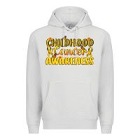 Dove Grey Childhood Cancer Awareness Premium Hoodie - texasbilliewilder