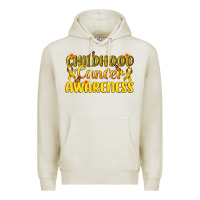Oatmeal Heather Childhood Cancer Awareness Premium Hoodie - texasbilliewilder
