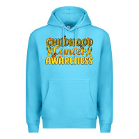 Ocean Blue Childhood Cancer Awareness Premium Hoodie - texasbilliewilder