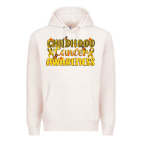 Pale Pink Childhood Cancer Awareness Premium Hoodie - texasbilliewilder