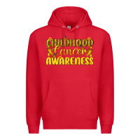 Red Childhood Cancer Awareness Premium Hoodie - texasbilliewilder