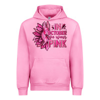 Fuchsia Pink In October We Wear Pink Sunflower Urban Hoodie - texasbilliewilder