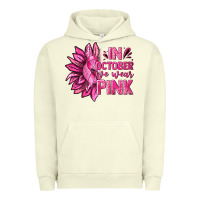 Pigment Pistachio In October We Wear Pink Sunflower Urban Hoodie - texasbilliewilder