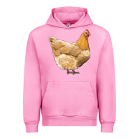Fuchsia Pink chicken Urban Hoodie - RanaPortraitStore