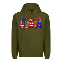 Army Green American nurse Premium Hoodie - Zillion Design Studio