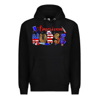 Black American nurse Premium Hoodie - Zillion Design Studio